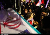 مراسم وداع با پیکر شهید یوسف محمدی در زنجان