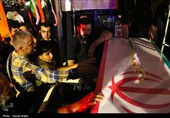 مراسم وداع با پیکر شهید یوسف محمدی در زنجان
