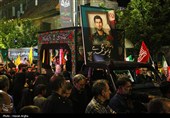مراسم وداع با پیکر شهید یوسف محمدی در زنجان