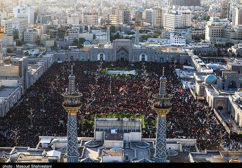 مشهد المقدسة ,  تشييع الامام الخامنئي , تشييع الامام الخامنئي في العراق ,  مراسم وداع القائد الشهيد للثورة , 