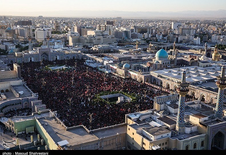مشهد المقدسة ,  تشييع الامام الخامنئي , تشييع الامام الخامنئي في العراق ,  مراسم وداع القائد الشهيد للثورة , 