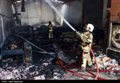 مهار آتش‌سوزی گسترده انبار هزار متری پرز در جاده کلات-مشهد
