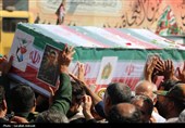تشییع باشکوه سه سرباز شهید پادگان بمپور در رفسنجان