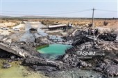 خسارت حملات موشکی آمریکا به پل های بندر خمیر - هرمزگان