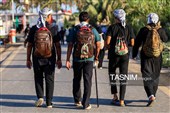 پیاده روی اربعین حسینی در شهر شامیه عراق