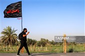 پیاده روی اربعین حسینی در شهر شامیه عراق