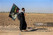 پیاده روی اربعین حسینی در شهر شامیه عراق