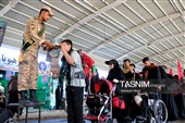 پرچم سرخ انتقام بر دوش زائران حسینی در مرز خسروی