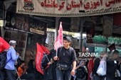 پرچم سرخ انتقام بر دوش زائران حسینی در مرز خسروی