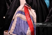 پرچم سرخ انتقام بر دوش زائران حسینی در مرز خسروی