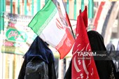 پرچم سرخ انتقام بر دوش زائران حسینی در مرز خسروی