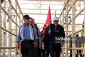 پرچم سرخ انتقام بر دوش زائران حسینی در مرز خسروی