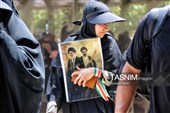 پرچم سرخ انتقام بر دوش زائران حسینی در مرز خسروی