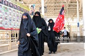 پرچم سرخ انتقام بر دوش زائران حسینی در مرز خسروی