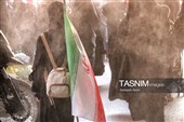 پرچم سرخ انتقام بر دوش زائران حسینی در مرز خسروی