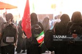 پرچم سرخ انتقام بر دوش زائران حسینی در مرز خسروی
