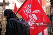 پرچم سرخ انتقام بر دوش زائران حسینی در مرز خسروی