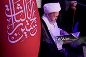 حضور آیت‌الله سبحانی در جوار مزار رهبر شهید انقلاب