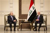 قالیباف خلال لقائه الرئیس العراقی: هدف أمریکا نهب ثروات دول الخلیج الفارسی