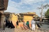 آثار جنایت آمریکایی بر پیکره منازل مسکونی شهر بندری کوهستک