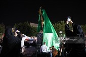 در حاشیه این تجمع مراسم رونمایی از تندیس شهید امیر علی حاجی زاده فرمانده شهید نیروی هوا و فضا سپاه پاسداران انقلاب اسلامی