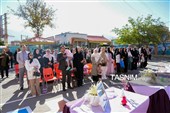 بدرقه فرزند شهید کوه‌خیل در نخستین روز مدرسه