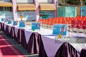 بدرقه فرزند شهید کوه‌خیل در نخستین روز مدرسه