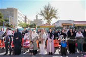 بدرقه فرزند شهید کوه‌خیل در نخستین روز مدرسه