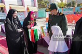 بدرقه فرزند شهید کوه‌خیل در نخستین روز مدرسه