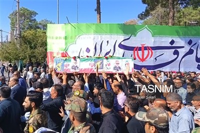 تشییع باشکوه ‌پیکر سردار شهید حسین ظریفی در گناباد + تصاویر
