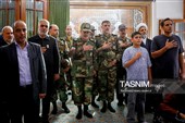 غبارروبی مزار شهدای مدفون در حرم مطهر رضوی