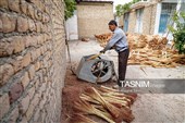 جاروبافی سنتی در روستای ملا حسن - خراسان شمالی