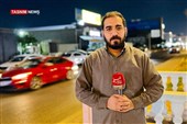 تسنیم بغداد| راهپیمایی و تحصن مخالفان تحریم هوایی ایران در شهرهای عراق