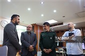 بازدیدسردار رمضان شریف،رئیس مرکز اسناد و تحقیقات دفاع مقدس از تحریریه خبرگزاری تسنیم