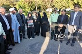 مراسم بدرقه دختر شهید