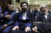 سید علی خمینی در مراسم ختم «احمد ناطق نوری»