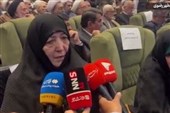 ببینید|مادر شهیده حداد عادل:رهبری؛ هنگام تدفین رهبر شهید حضور داشتند