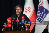 محرم غیاثوند، رئیس گروه فضایی شرکت صنایع الکترونیک وزارت دفاع (صاایران) در مراسم افتتاحیه هفته جهانی فضا