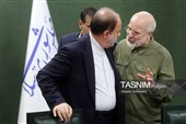 محمدباقر قالیباف رئیس مجلس شورای اسلامی و حمیدرضا حاجی‌بابایی نایب رئیس مجلس شورای اسلامی