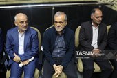 مسعود پزشکیان رئیس جمهور در مراسم یادبود بدرالسادات عراقچی