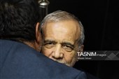 مسعود پزشکیان رئیس جمهور در مراسم یادبود بدرالسادات عراقچی