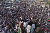 پاکستان| تجمع هزاران نفر از هواداران عمران خان در خیبرپختونخوا