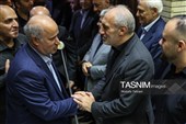 مهدی تاج رئیس فدراسیون فوتبال در مراسم ختم مادر رئیس سازمان برنامه و بودجه