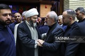 حجت الاسلام قمی رئیس سازمان تبلیغات اسلامی در مراسم ختم مادر رئیس سازمان برنامه و بودجه