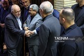 بیژن زنگنه در مراسم ختم مادر رئیس سازمان برنامه و بودجه