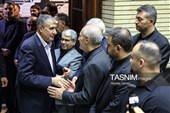 محمد اسلامی معاون رئیس‌جمهور و رئیس سازمان انرژی اتمی درمراسم ختم مادر رئیس سازمان برنامه و بودجه