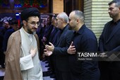 فرزند شهید اسماعیل خطیب وزیر پیشین اطلاعات در مراسم ختم مادر رئیس سازمان برنامه و بودجه