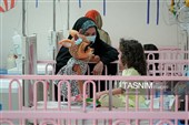 حضور خدام حرم مطهر رضوی در بیمارستان اکبر