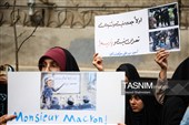 تجمع اعتراضی مقابل سفارت فرانسه در تهران