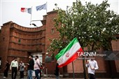 تجمع اعتراضی مقابل سفارت فرانسه در تهران